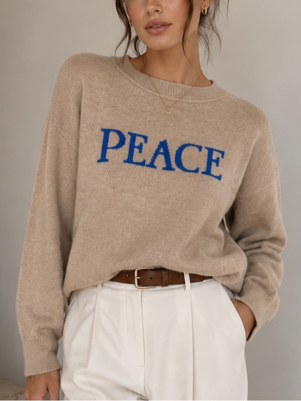 Anthropologie Cashmere Peace Sweater Size Small Cropped Saturday Sunday